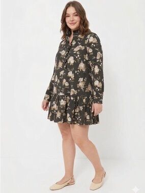 Tuckernuck Midnight Garden Tate Dress Tencel Linen Blend XXXL